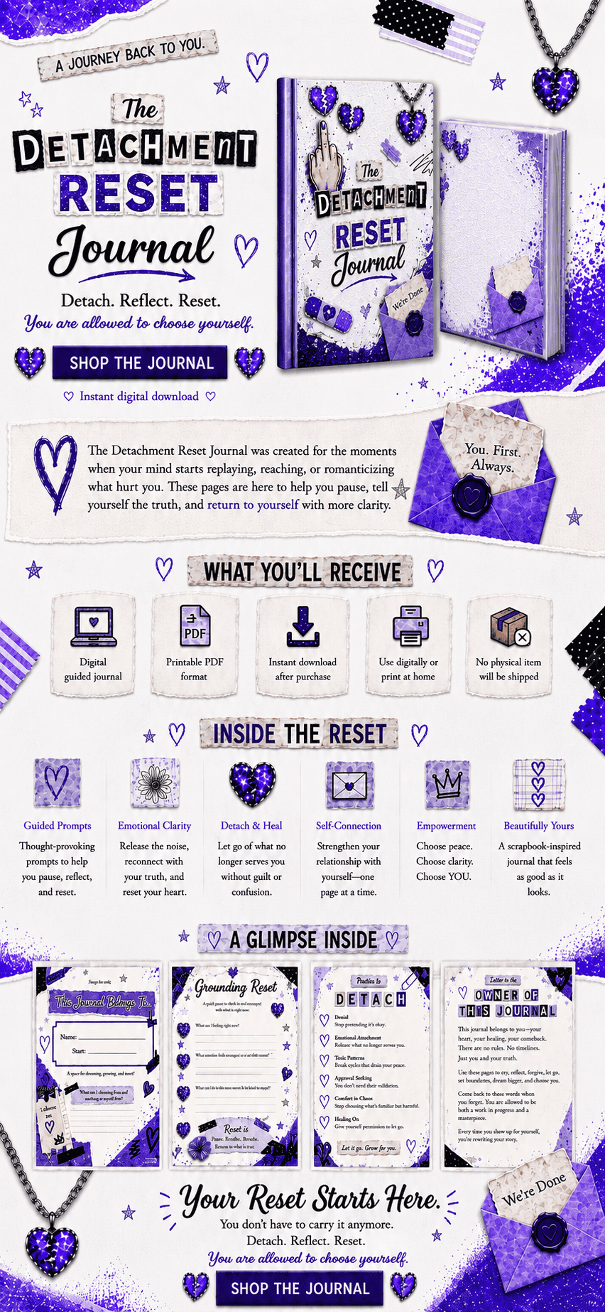 The Detachment Reset Journal landing page