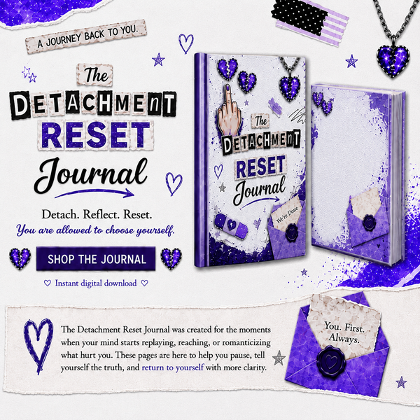 the detachment reset journal emotional healing digital journal
